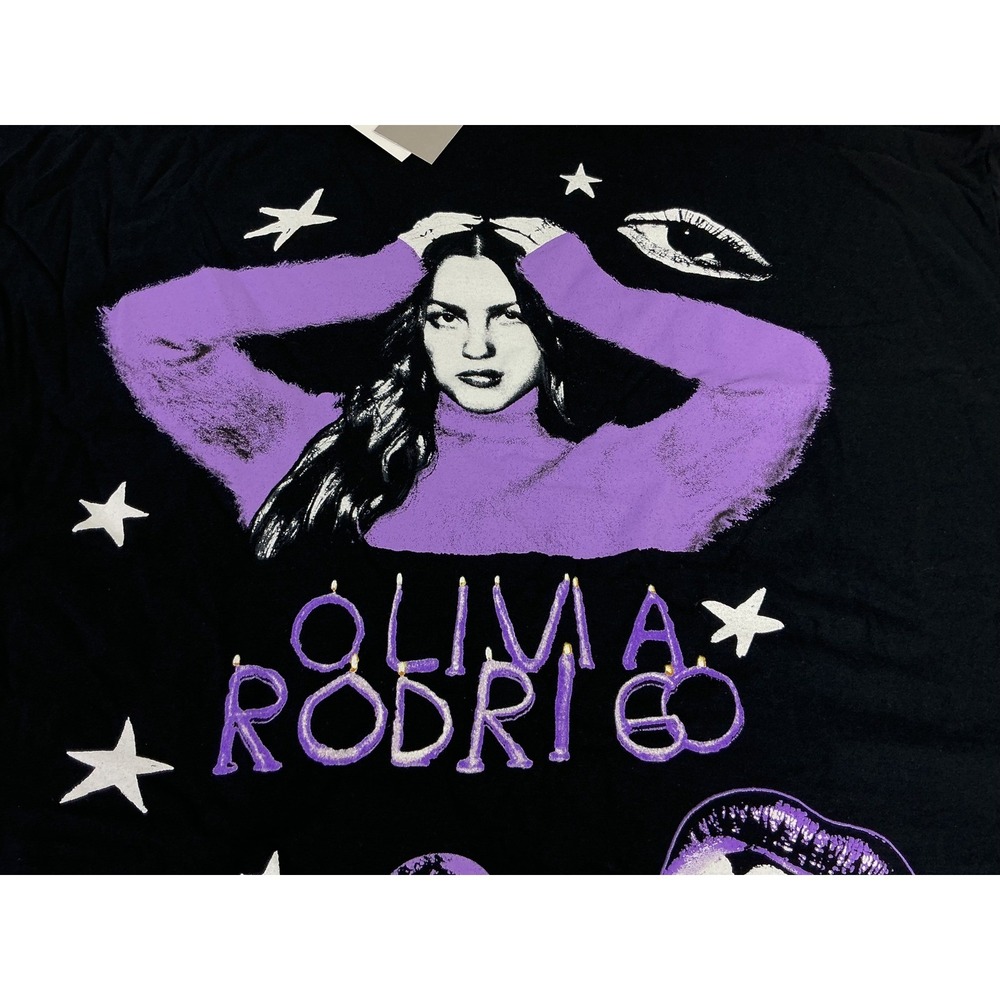 Olivia Rodrigo Graphic T Shirt Black Purple Pop Star Music‎ 2XL NWT